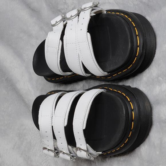 Dr. Martens Women's White Blaire Leather Slide Sandals Size 9 - Picture 5 of 10